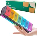 Extra grote pil Organisator- XXL Pill Box 7 Dag - Weekly pil Organizer met AM PM Grote Compartments Grote pil geval voor Supplementen Jumbo Pill houder voor Vitaminen Enorme Medicine Organisator 2 keer per dag