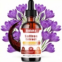 Liposomal Saffron Extract Drops, 90mg Organic Saffron with 0.3% Safranal, 60ml Vegan Gluten Free, No Alcohol No Sugar, 30 Servings, Liquid Drops