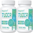 TUDCA Bile Zouten Supplement 1000mg - 120 Veggie Capsules,Liver Ondersteuning Supplement voor Detox Reiniging,Gelatin Gratis