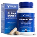 Alpha Boost, natuurlijke vrije testosteronondersteuning, energie, uithoudingsvermogen, duurzaamheid en vitaliteit voor mannen en vrouwen, multivitamine voor gezonde veroudering en prestaties en gebruik VESIsorb® (60 Ct)
