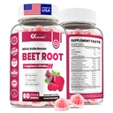 Beetwortel Gummies - Nitric oxide Booster Supplementen voor mannen en vrouwen met rode bieten, L-Citrulline & L-Arginine - Hart, spier en Circulatie Ondersteuning - Suikervrij, Veganistisch, gemengde Berry Flavor, 60 Gummies