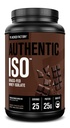 Jacked Factory Authentic ISO Whey Protein Isolate Powder - Low Carb, Non-GMO Muscle Building Protein w/No Fillers, Post Workout Recovery, Dark Chocolate - 25 Servings