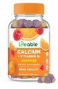 Lifeable Calcium with Vitamin D3 Gummies | Calcium 500 mg D3 1000 IU | Great Tasting Bone Strength Supplements | for Bone Health | Calcium Gummies for Women, Men | 60 Gummies