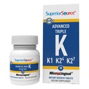 Superior Source Advanced Triple K - Bone Health & Strength Support Supplement - Immunity Support Formula with Vitamines K1 & K2 - Vitamine Aids Calcium Absorptie - 30 Instant Solution Tablets