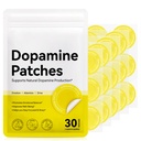 Dopamine Patches Extra Strength | 30 Vegan Mood Support Patches | Body Care Patch for Daily Mental Wellness | Mood Boost & Positivity for Men Women | Plant-Based Formula