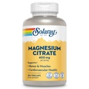 SOLARAY Magnesium Citrate 400mg - Magnesium Supplement - Bot Gezondheid, Spier, Ontspanning en Hart Gezondheid Ondersteuning - Verbeterde Absorptie, Veganistisch, Glutenvrij, 60 dagen garantie, 60 porties, 180 VegCaps