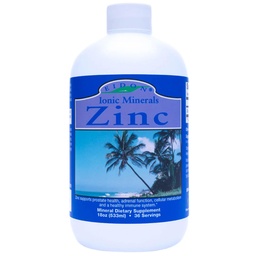 Eidon Ionic Minerals Liquid Zinc Concentrate - Ionic Zinc Sulfate Supplement Drops for Men, Women, & Kids, Support Immune System, Hair and Skin, Liver and Kidney Health - 18 oz