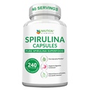 Spirulina Capsules 3000mg - 40 Servings Of Organic Spirulina Capsules - Rijk aan eiwit, antioxidanten & vitamines - 240 Organic Espirulina Powder - Ondersteuning Immune & Cardiovasculaire Gezondheid