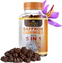 GOLDEN SAFFRON, Saffron Gummies bevat 88.5 mg. Pure Saffron Extract + GABA, Vitamine D2, Passiebloem en St. John