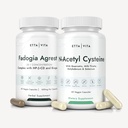 Etta Vita Fadogia Agrestis 600mg + N-Acetyl Cysteine 600mg Bundle, 3X Absorbency with BioPerine & HP-β- CD in Fadogia Agrestis, NAC Supplement with Quercetin, Milk Thistle, Molybdenum & Selenium