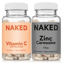 NAKED Zink Carnosine 17mg (60 capsules) Vitamine C 500mg (90 capsules) 