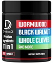 Wormwood Capsules Supplement - Uitgevoerd uit Zwarte Walnoot, Kruidnagels, Kurkuma, Apple, Berberine HCl & More - 11 Ingrediënten Gecombineerd voor Immune Systeem, Lichaamsbeheer - 60 Capsules