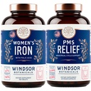 WINDSOR BOTANICA IJzer Supplement en PMS Relief Bundle voor vrouwen