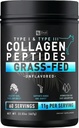 Zeal Naturals Hydrolyzed Collagen Peptides Powder, 10g Protein | Grass-Fed Collagen for Women & Men | Essential Amino Acids | Hair, Skin, Nails, Bone Health | 60 Servings, Unflavored, 23.53 oz.