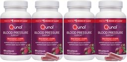 Qunol Blood Pressure Support, 3 in 1 Beets + CoQ10 + Grape Seed Extract, Beet Root Capsules that Supports Healthy Blood Circulation & Heart Healthy Energy, 120 Count (Pack of 2)