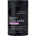 Sports Research® Biotin-Infused Collagen Peptides Complex with Hyaluronic Acid – 5 Multi Collagen Types for Hair, Skin & Joint Support* - Gluten Free · Non-GMO · 90 Capsules