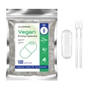 Lege Vegan Capsules Maat 0 - (100 Aantal) Lege Capsules DIY Plantaardige Capsule Vulling - Veggie Lege Caps met 2 Micro Lab Lepels