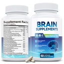 18-in-1 Hersensupplement voor Geheugen- en Aandachtscapsules met Alpha GPC, Bacopa, Ginkgo Biloba, Lion's Mane, Vitamine B6 & B12 