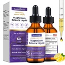 Magnesium L-Threonate Liquid Drops Magnesium L Threonate Supplement 1500mg High Absorption Brain Supplement for Memory Focus Sleep Sugar Free Vegan 4.08 Fl Oz(2 Pack) GMP Certified for Kids and Adults
