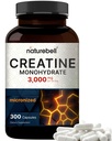 NatureBell Creatine Monohydraat Capsules 3.000mg Per Serving, 300 Telling 