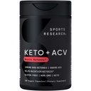 Sports Research® Keto Plus Capsules de vinaigre de cidre de pomme - Soutien alimentaire avec 500mg de vinaigre de cidre de pomme et 1500mg goBHB® Cétones exogènes - Sans gluten et certifié Keto - 120 Capsules de légumes