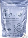 B-FIT Digestief kruidensupplement - Gemberwortel, kurkuma, venkel en cuachalaat - 60 capsules - 100% natuurlijke formule voor gemakkelijke spijsvertering en maagcomfort - gebruik voor maaltijden
