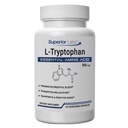 Superior Labs L-Tryptophan 500 mg Capsules, Pure Non-GMO Amino Acid, High Absorption, Supports Sleep and Mood, Helps with Occasional Stress, PMS Support, 120 Veg Caps