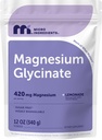 Magnesium Powder, 420mg Per Serving, 12oz (56 Servings) | Sugar Free Lemonade Flavor | Magnesium Glycinate Powder Supplement with Elemental Form | Chelated Minerals | Non-GMO, Vegan