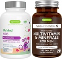Gemethyleerde Kids Multivitamine Gummy + Gemethyleerd Mannen Multivitamine Bundle, MTHFR Supplementen met Actieve B-Vitaminen, Clean Label, door Igennus