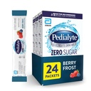 Pedialyte Electrolyte Drink Mix With Zero Sugar | Hydration With Key Electrolytes | Great Hydration Low in Calories | Berry Frost, 24 Powder Packets