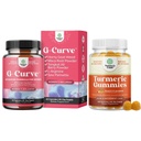 Bundel van G-Curve Butt en Borst Enhancement Pillen - Herbal Enhancer Kan Ondersteuning Body Sculpterende Curves en Kurkuma Gummies voor Volwassenen Perzik smaak - Extra sterkte gezamenlijke ondersteuning Gummies