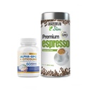 Alpha GPC + Citicoline Supplement and Maximum Slim Premium Instant Espresso Powder Bundle – Daily Wellness Choline Formula with Medium Roast Arabica Instant Coffee, 60 Count & 14.1 oz Jar