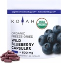KOYAH Biologische Wild Blueberry Capsules Freeze-Dried Whole Fruit 600 mg (3.960 mg Fresh) 