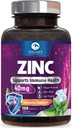 Zinc Supplements 40mg - 40mg of Zinc is the NIH's Safe Upper Daily Limit for Women & Men - Best Zink Supplement for Immune Support, Antioxidant, Skin Health, Gluten Free, Bottled in USA - 120 Caplets