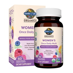 Garden of Life Organics Women's Once Daily Multivitamin, 60 Tablets