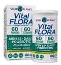 Vital Planet - Vital Flora Men Over 55 Daily Probiotic, 60 Billion CFU, Diverse Strains, Organic Prebiotics, Immune Support, Digestive Health Shelf Stable Probiotics for Men, 60 Capsules