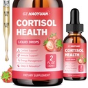 Cortisol Supplement Liquid Drops for Women and Men with Magnesium, Ashwagandha, L-theanine, Phosphatidylserine for Lower Cortisol, Calm, Mood, Sleep Support - 2 FL.OZ, Strawberry