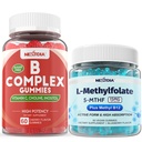 Nextdia L-MethylFolate 15mg & Methyl B12, Vitamin B Complex Gummies, 3 Pack