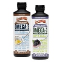 Barlean's Omega 3 Liquid Supplement Bundle, BlackBerry Smoothie Flax Seed Oil en Piña Colada Fish Oil Supplementen set, 16 oz