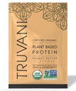 Truvani Poudre Vegan Pea Protein (protéines de pois végétaliens) 32,7g Protéines organiques à base de plantes 1 portion de vin et de produits laitiers sans gluten