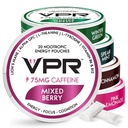 VPR 75mg Cafeïne Nootrope Pouches 20 Count Energy Pouches met Lion's Mane, Alpha-GPC, Vitamine B6 & B12, L-Theanine, en L-Tyrosine...