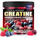 Creatine Monohydraat Gummies 5000mg - Sugar Free Pre Workout Supplement voor mannen & vrouwen, Createine Gummies voor spier, kracht, herstel, Cognitive Health & Memory, gemengde Berry smaak, 120 Tellen