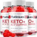 (3 Pack) Gummies Platinum Keto ACV - Formule avancée Platinum Keto Plus ACV Gummies vinaigre de cidre de pomme Vinegar Platinum ACV Gummies Dietary Supplément Avis Hommes Femmes (180 Gummies)