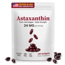 Astaxanthin Supplements 24mg | 120 Softgels | Natural Astaxanthin Antioxidant Supports for Eye & Skin & Joint Health | Fresh Microalgae Source | Non-GMO, Gluten Free | 4 Month Supply