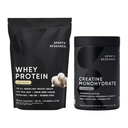 Sports Research® Creatine Monohydraat (100 porties) & Vanille Wei Proteïne (63 porties), The Dynamic Duo for Lean Muscle Building, Improved Performance, Strength & Workout Recovery - Sports Nutritio