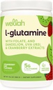 Wellah L-Glutamine Poeder Aardbei Kiwi (50 porties) - 5g L-Glutamine Per portie, gezoet met Stevia