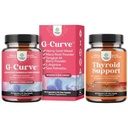 Bundle of G-Curve Butt and Breast Growth Capsules - Horny Goat Weed, Muira Puama & Maca Root and Herbal Thyroid Support Complex - L Tyrosine Bladderwrack Selenium Pure Ashwagandha for Hormone Balance