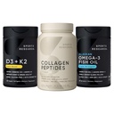 Sports Research® Multivitamins Pack - Collagen Peptides Type 1 & 3 Powder + Vitamin D3 + K2 5000IU + Omega-3 Fish Oil 1250