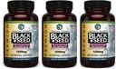 Verbazingwekkende kruiden Premium Black Seed Oil Capsules - Hoge potentie, koude geperste Nigella Sativa Aids in Digestive Health, Immune Support & Hersenfunctie - 60 Tel, 1250mg (pakket van 3)