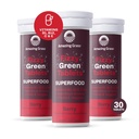 Verbazingwekkende Gras Fizzy Groene Tabletten Superfood: Groene Superfood Watersmaak Tablet met Antioxidanten & Alkaliserende Groenen, Berry, 10 Tellen (pakket van 3)